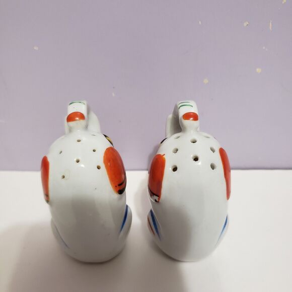 Elephant Set Of 2 Mini Vintage Salt /Pepper Porcelain Shakers  JAPAN 2" - Picture 6 of 8